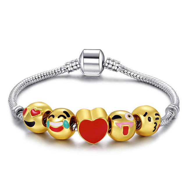 Sassy Emoji Charm Bracelet