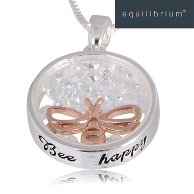 Equilibrium Crystal Sentimental Necklace - Bee Happy