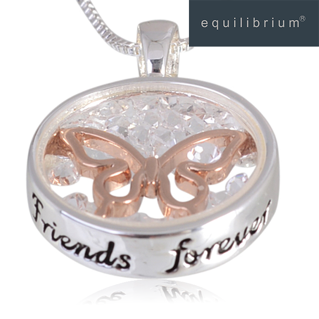Equilibrium Crystal Sentimental Necklace - Friends Forever
