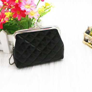 Sassy Quilted Mini Coin Purse with Keyring