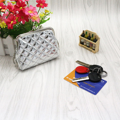 Sassy Quilted Mini Coin Purse with Keyring