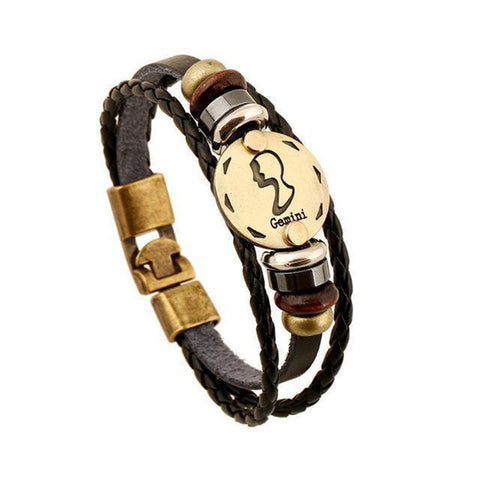 Sassy Zodiac Sign Leather Bracelets
