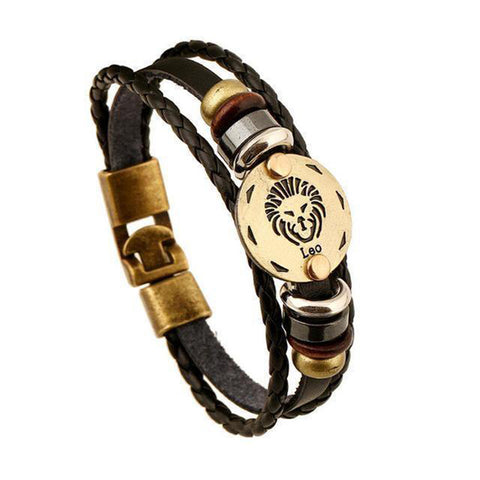Sassy Zodiac Sign Leather Bracelets