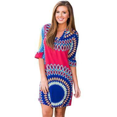 Vibrant Sassy Boho Dress