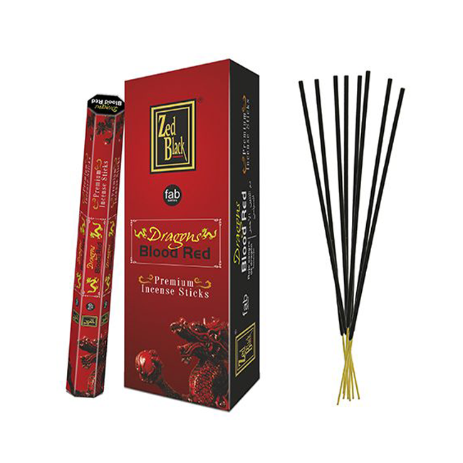Zed Black Fab Perfumed Incense Sticks - Dragon Blood Red