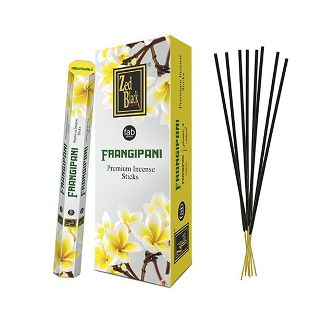 Zed Black Fab Perfumed Incense Sticks - Frangipani