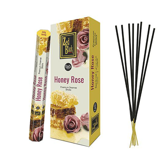 Zed Black Fab Perfumed Incense Sticks - Honey Rose