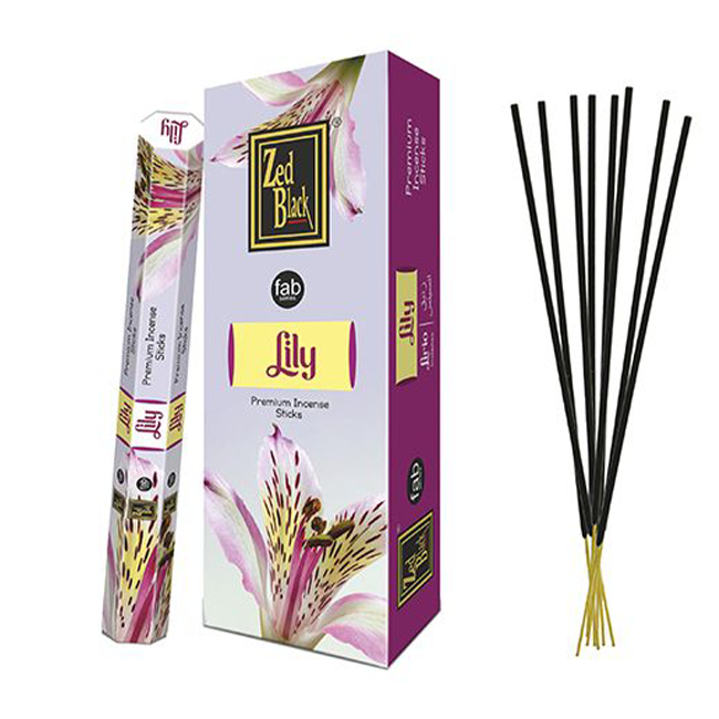 Zed Black Fab Perfumed Incense Sticks - Lily