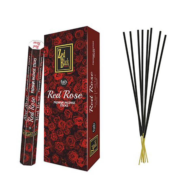 Zed Black Fab Perfumed Incense Sticks - Red Rose