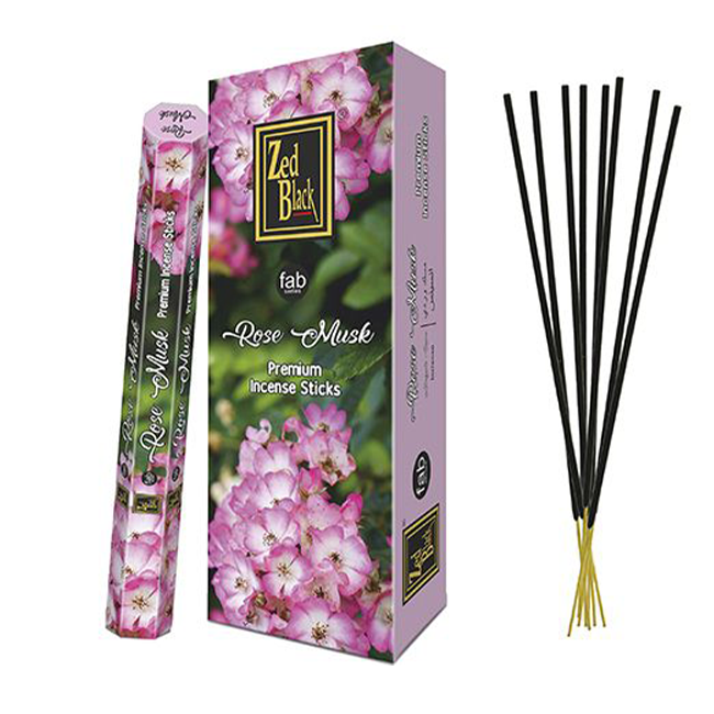 Zed Black Fab Perfumed Incense Sticks - Rose Musk