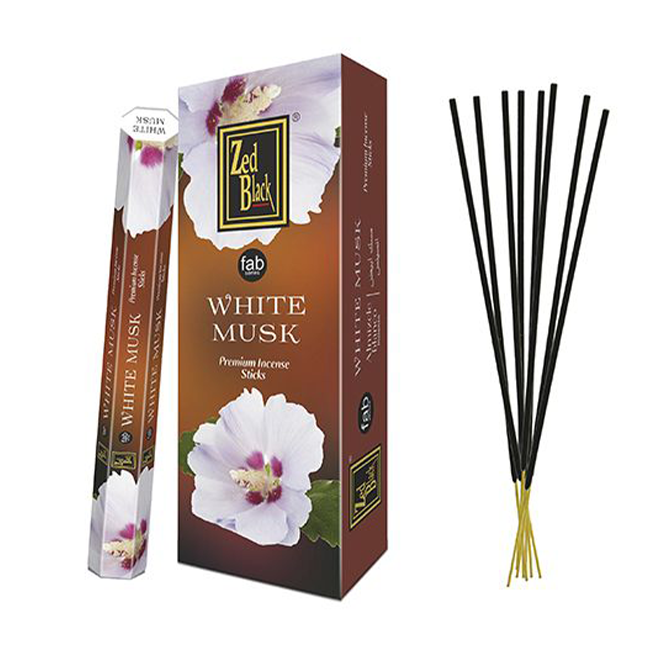 Zed Black Fab Perfumed Incense Sticks - White Musk